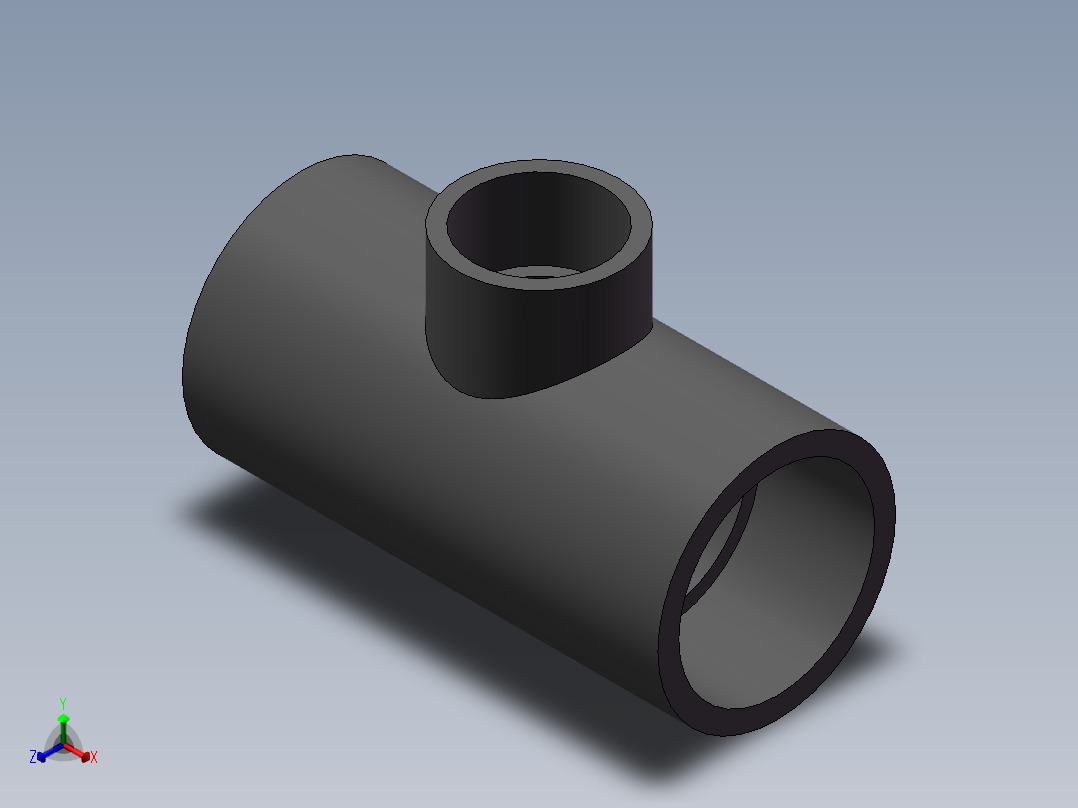 UPVC_RTEE_DN65_32正等轴测图