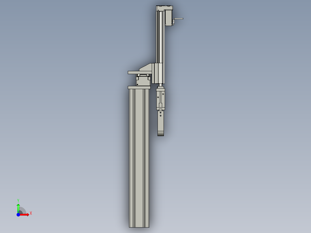 不良品的下料机构前视图