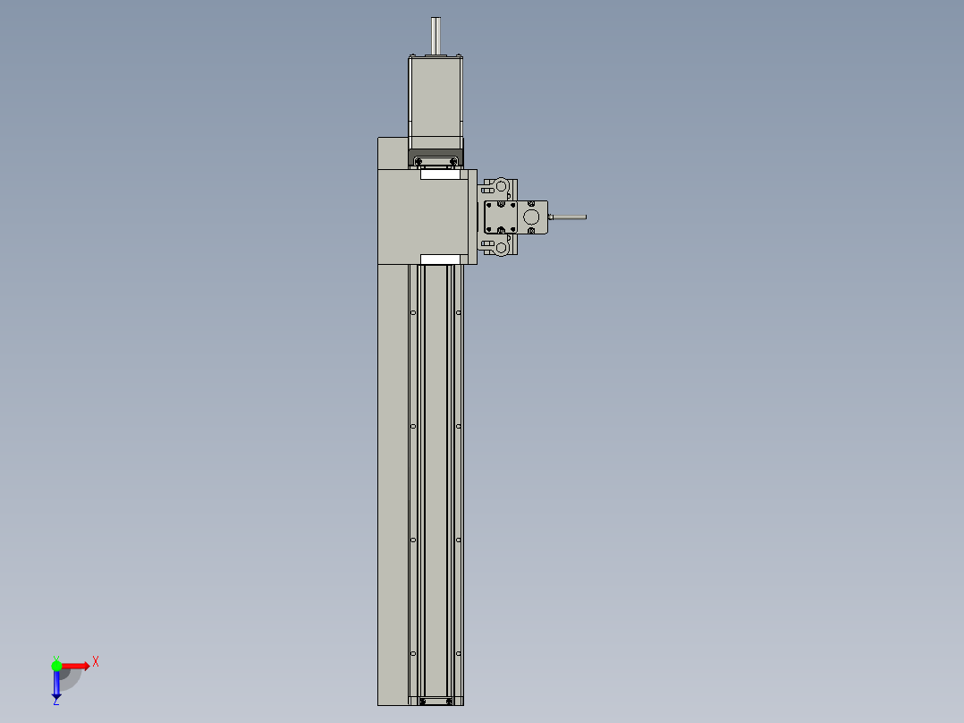 不良品的下料机构俯视图