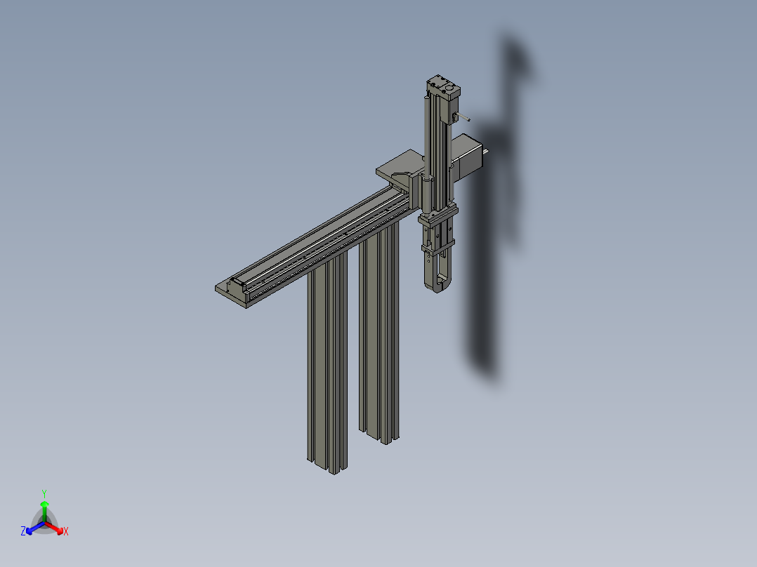 不良品的下料机构正等轴测图