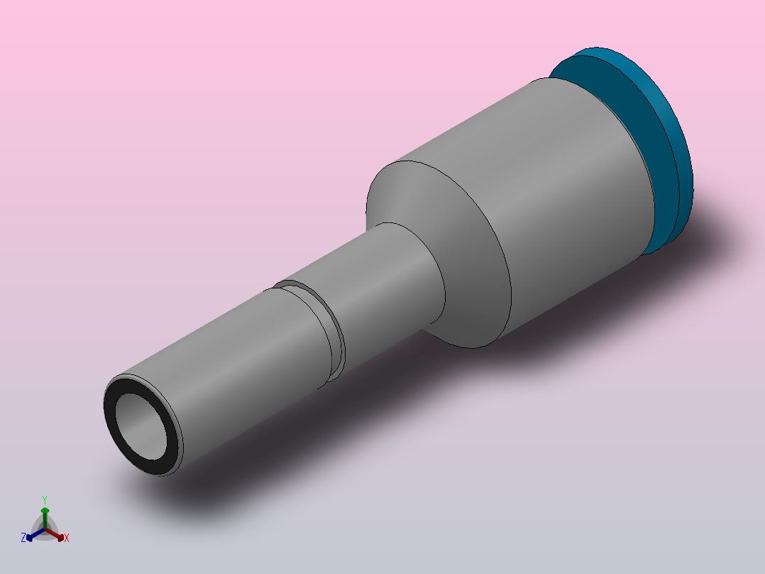 PPGJ 插入型塑料直通[PPGJ06-04]正等轴测图