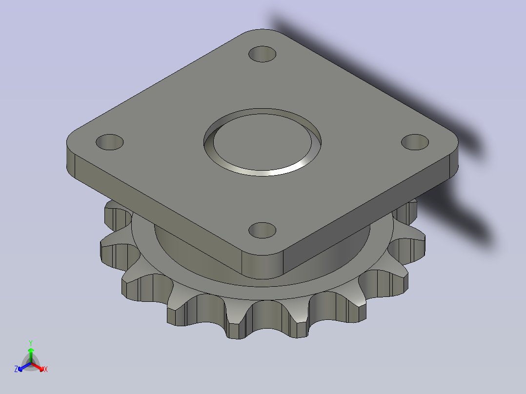 DR-随动轮20A-Z15套组正等轴测图