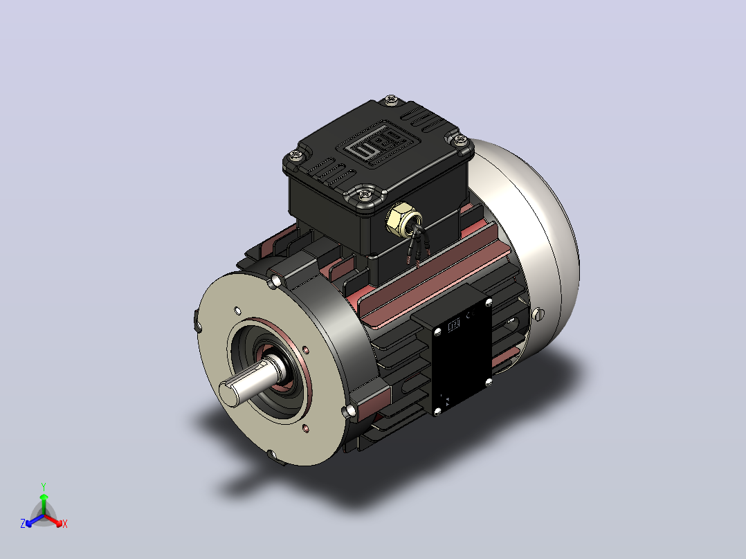 WEG电机 0.75 CV 60Hz 4PL WEG主视图