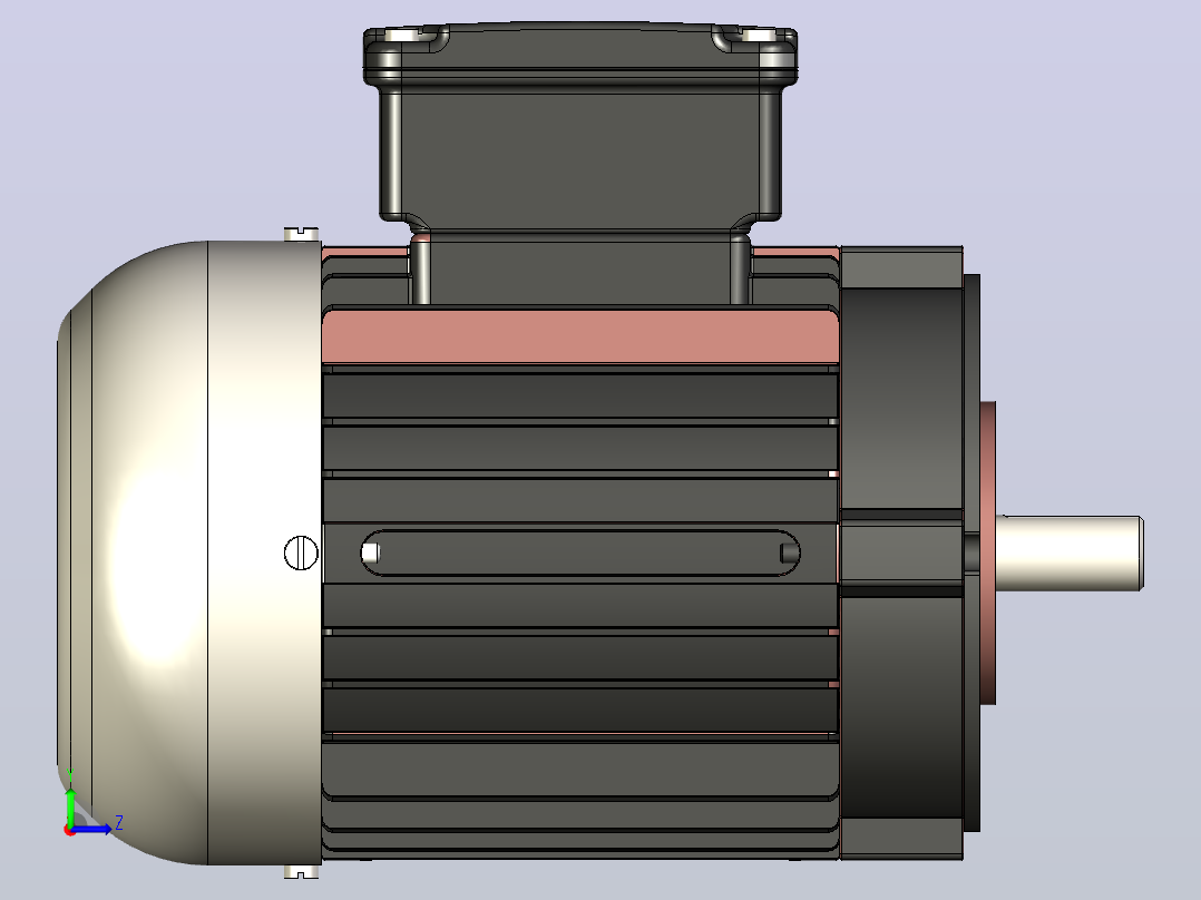 WEG电机 0.75 CV 60Hz 4PL WEG左视图