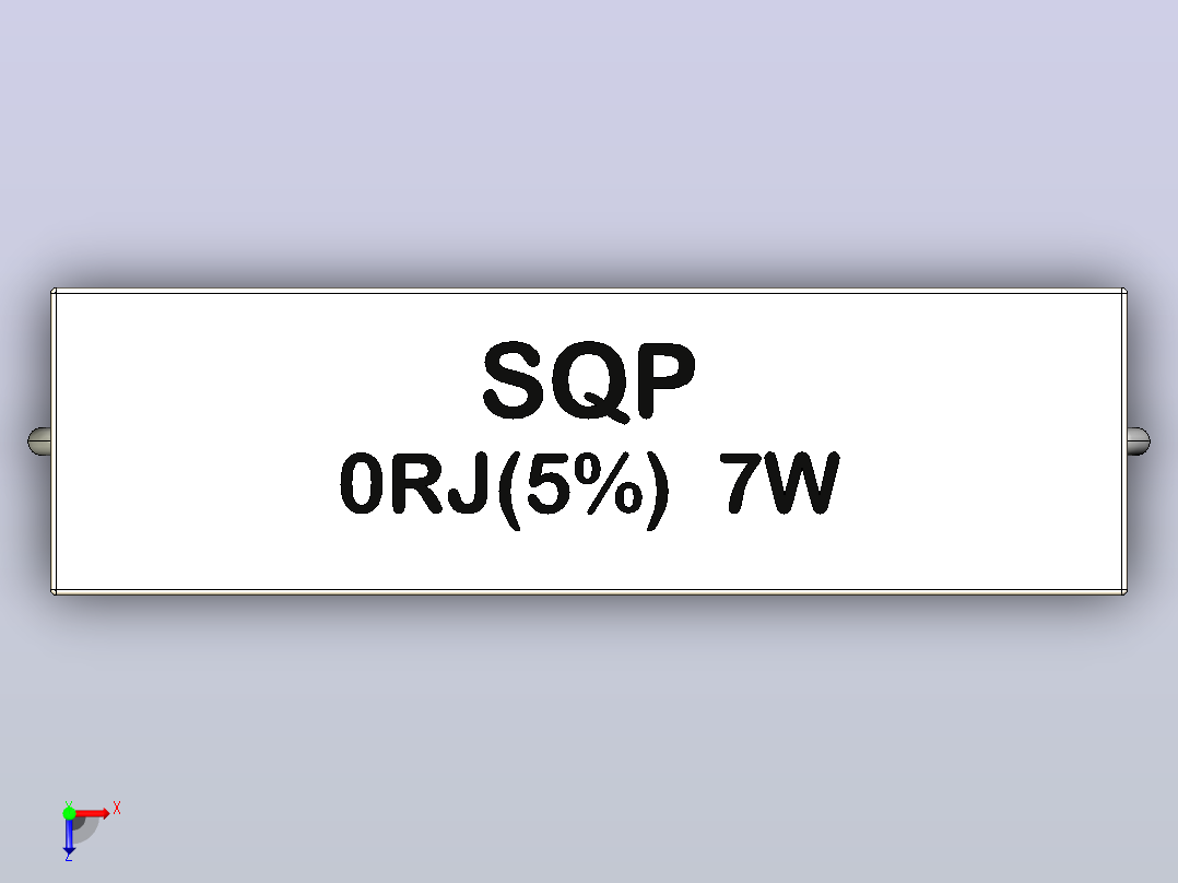 电阻器组RES_SQPH_7W_1400mil_0R_J(5%)俯视图
