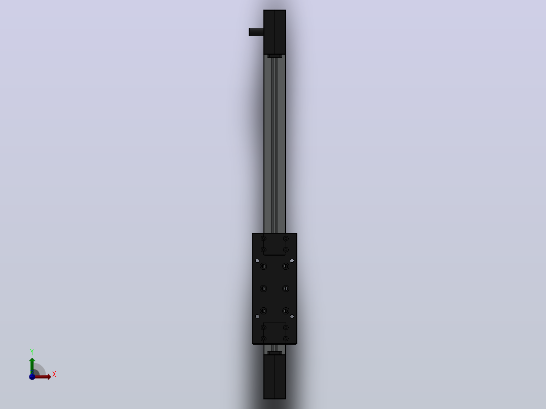 线性装置 KRF 8 系列 80x40 ZR，右侧输入轴-300俯视图