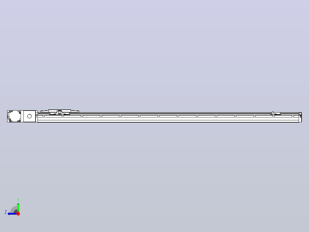 机器人皮带驱动直线轴TPA-GCB-120-P70-L1100-QL-M20-N3右视图