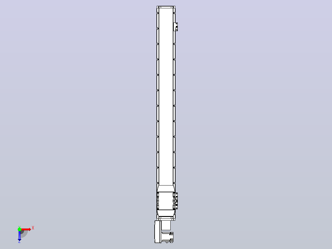 机器人皮带驱动直线轴TPA-GCB-120-P70-L1100-QL-M20-N3俯视图