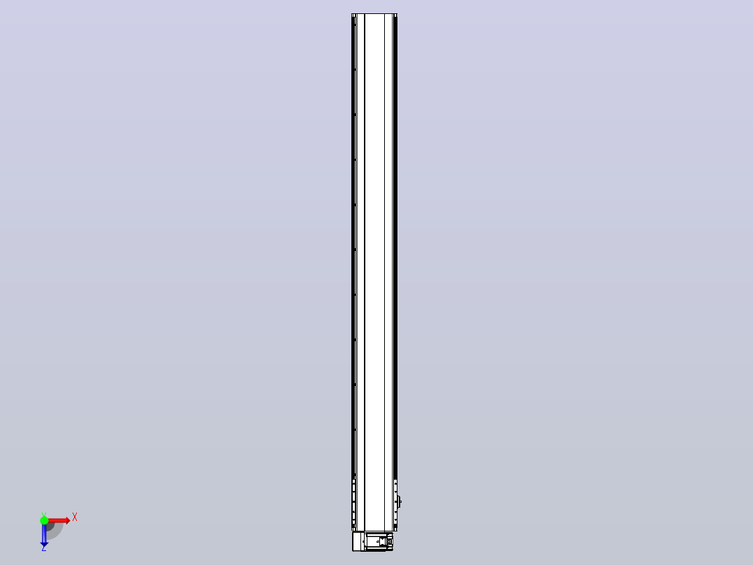 皮带直线轴半封闭可选导轨TPA-HNB-202D-140-L1950-LU-C-P75-N3俯视图