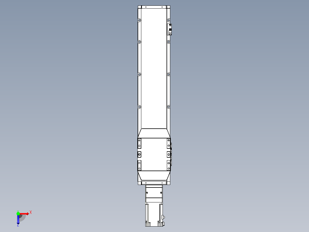 滚珠丝杠直线轴内置导轨TPA-GCR-150-2010C-L550-M-M75-N3俯视图