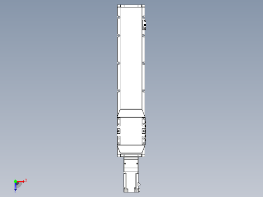 滚珠丝杠直线轴内置导轨TPA-GCR-150-2010C-L550-M-M75-N3俯视缩略图