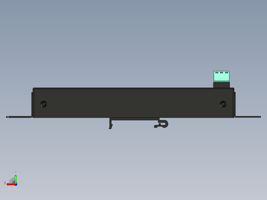 usb   端口工业金属集线器w kv esd保护后视图