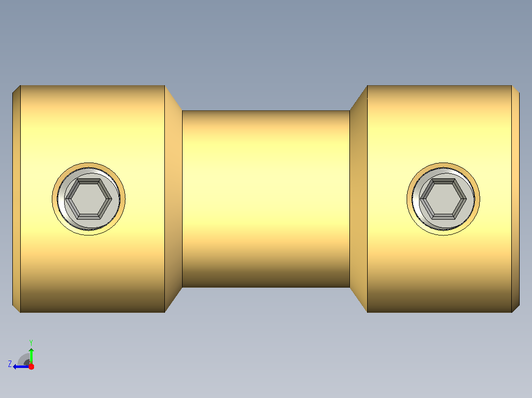 3mm - 3mm 联轴器右视图