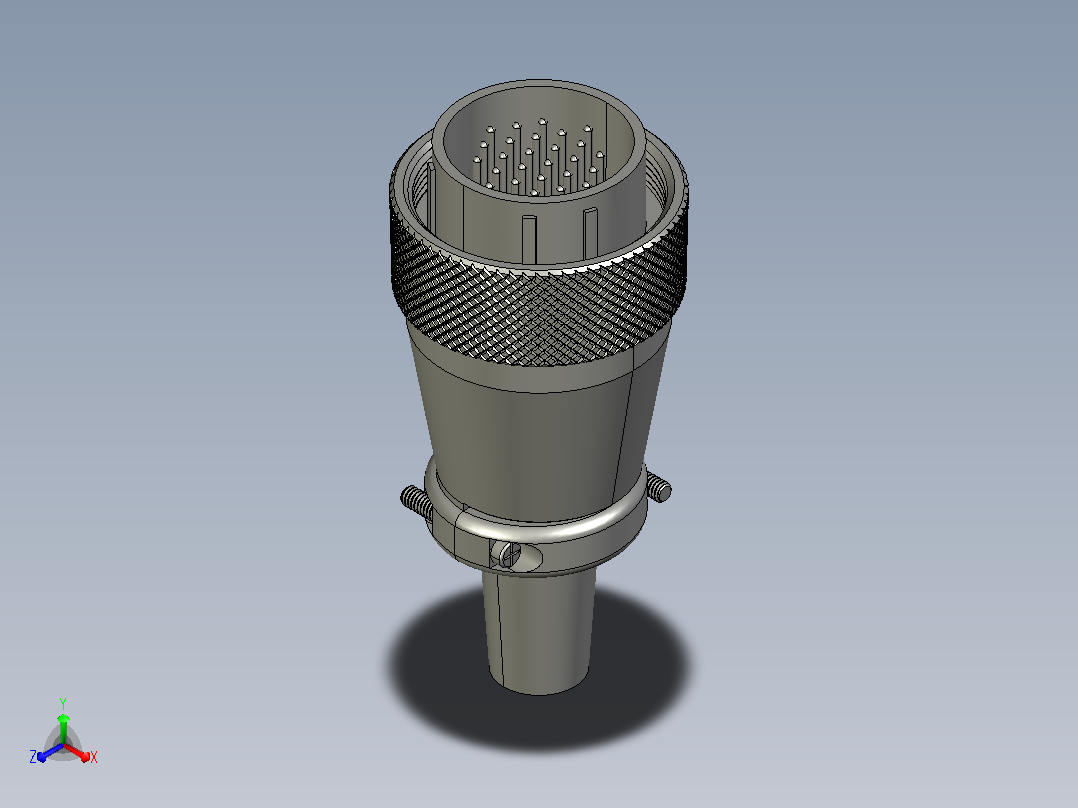 威浦连接器WS28J26TQ正等轴测图