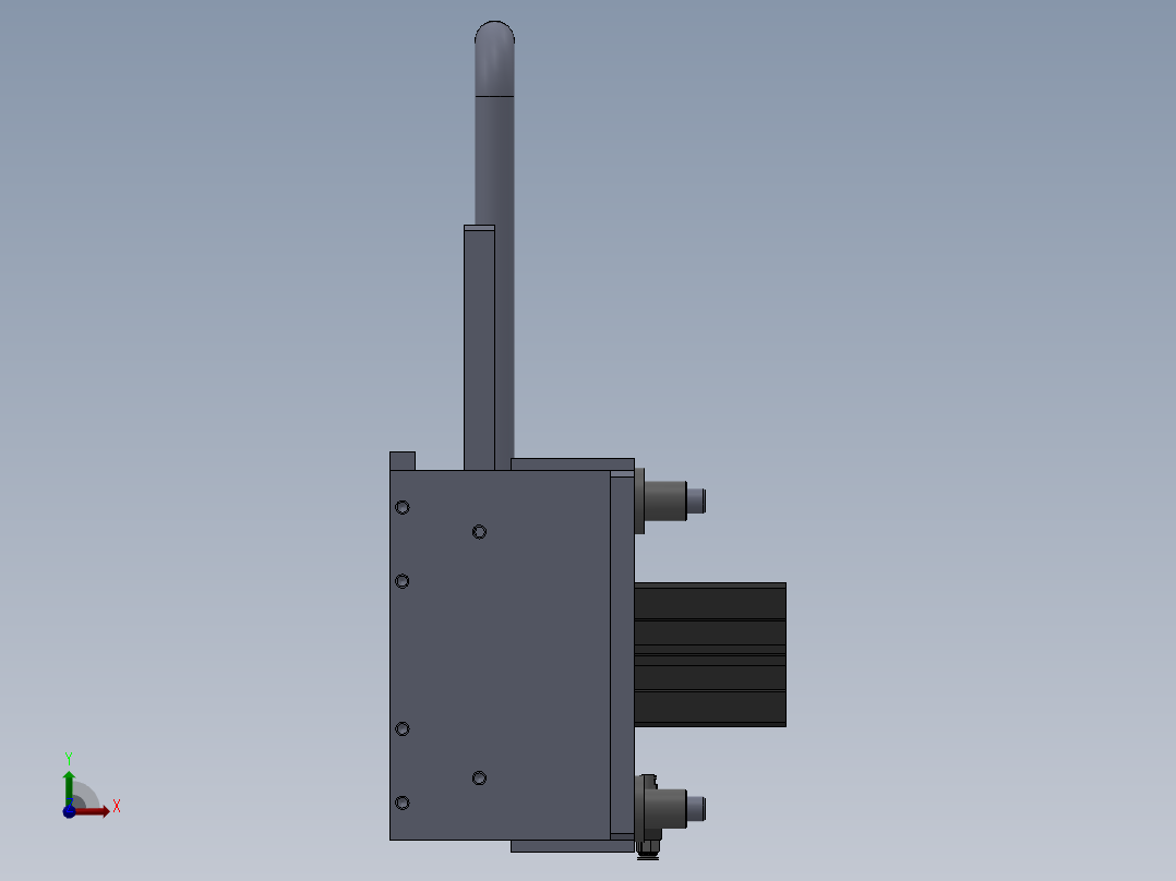 端盖装配前视图
