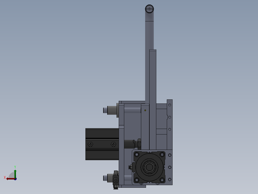 端盖装配后视图
