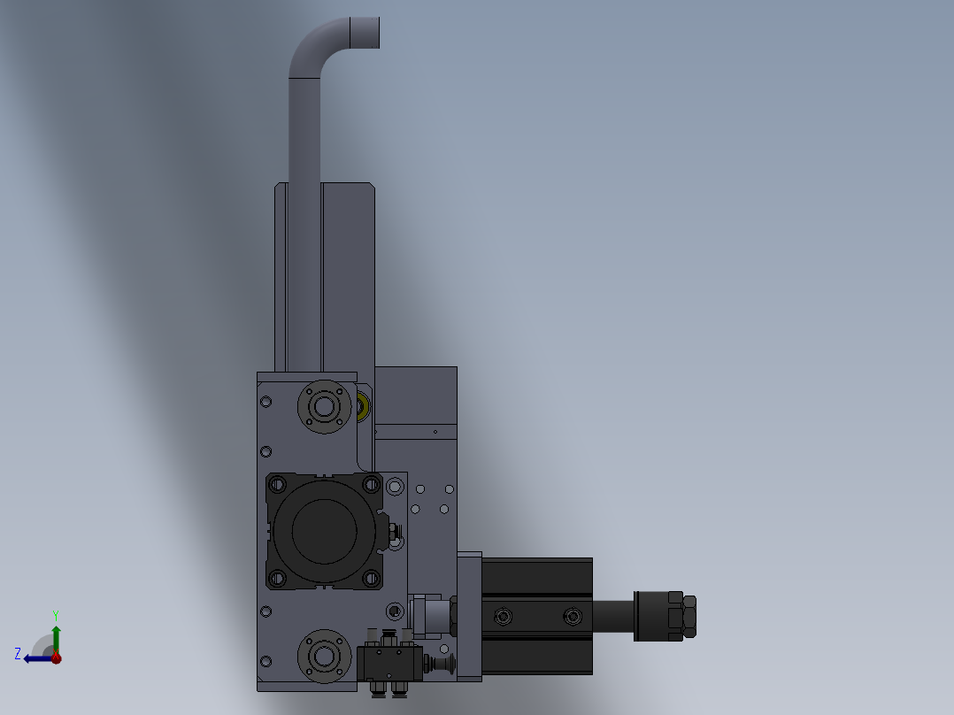 端盖装配右视图