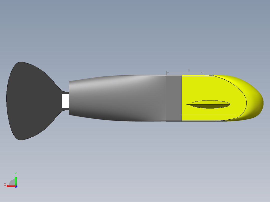 机器鱼模型后视图