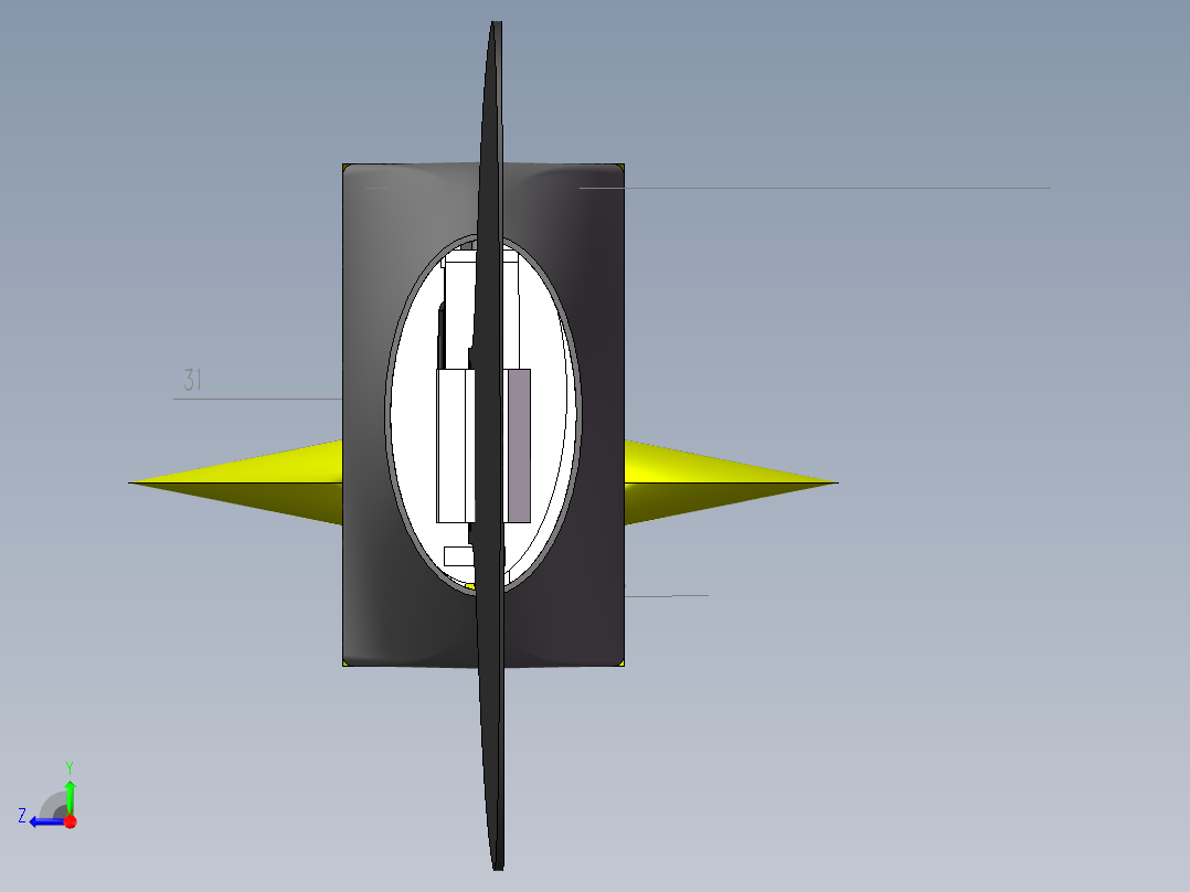 机器鱼模型右视图