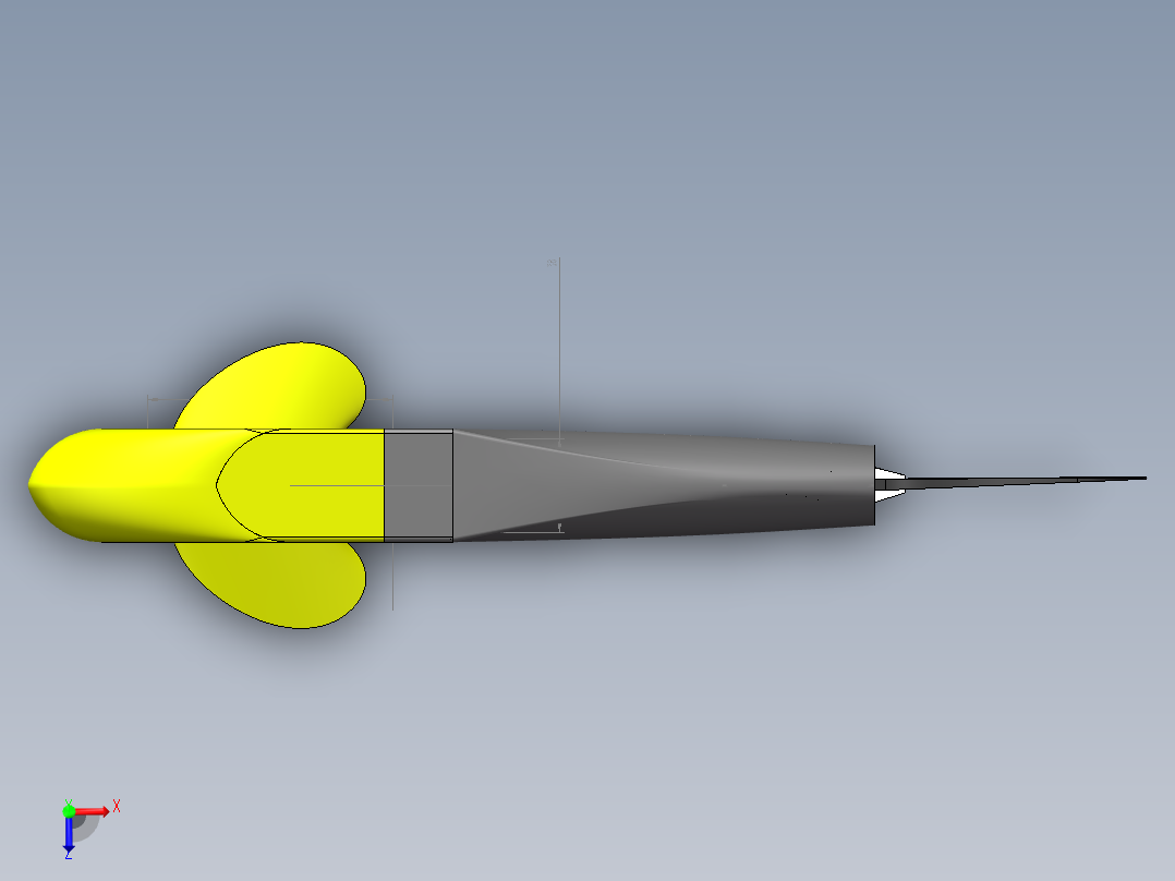 机器鱼模型俯视图