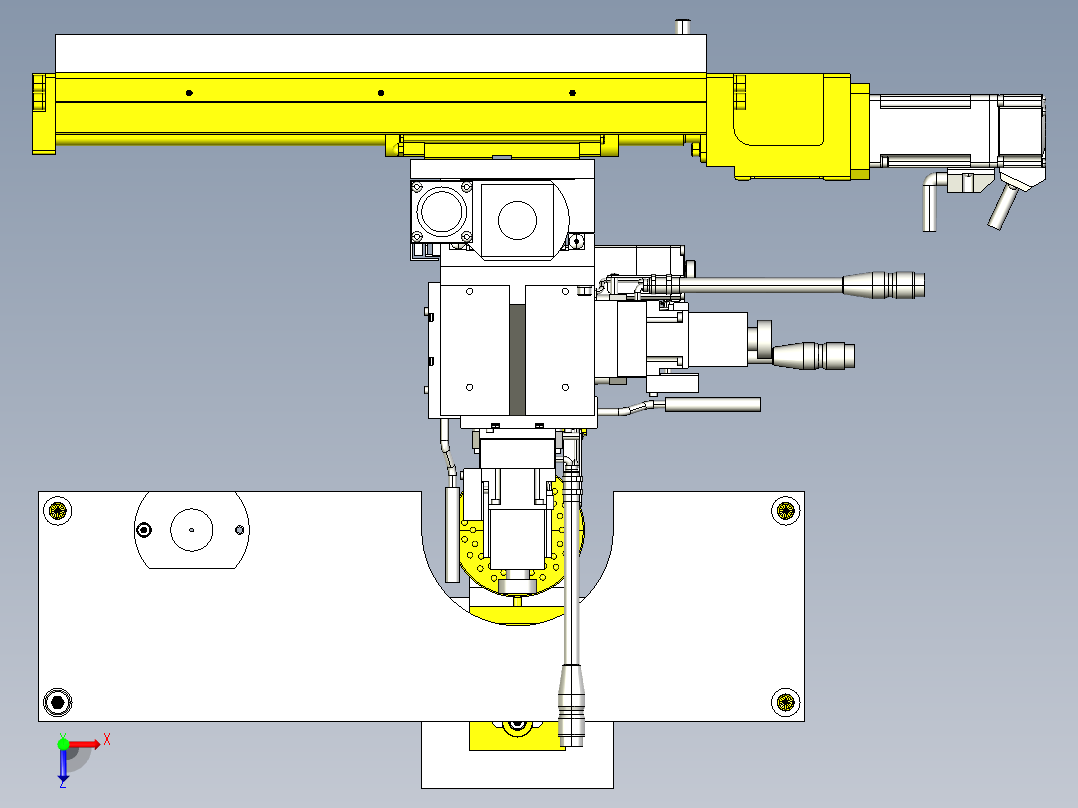 电子组装装置俯视图