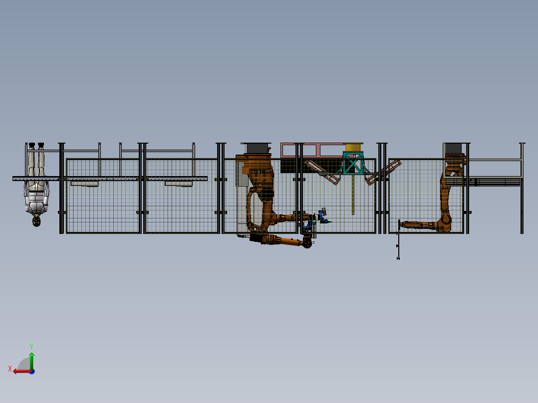 沙发靠背机器人自动打钉设备sw16可编辑后视图