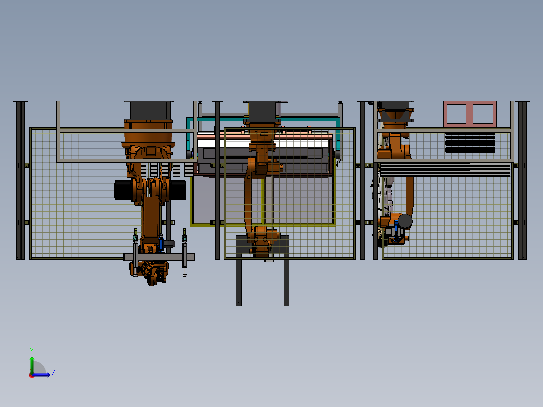 沙发靠背机器人自动打钉设备sw16可编辑左视图