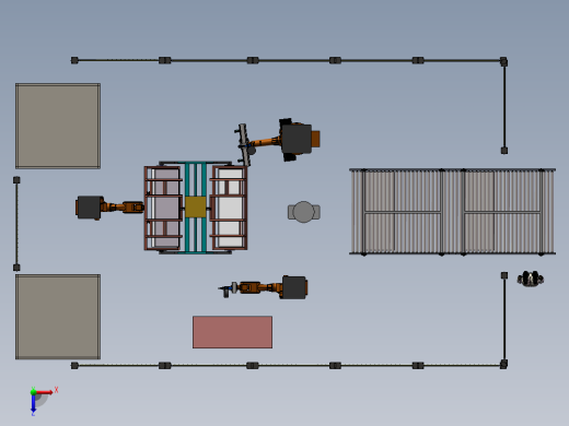 沙发靠背机器人自动打钉设备sw16可编辑俯视缩略图