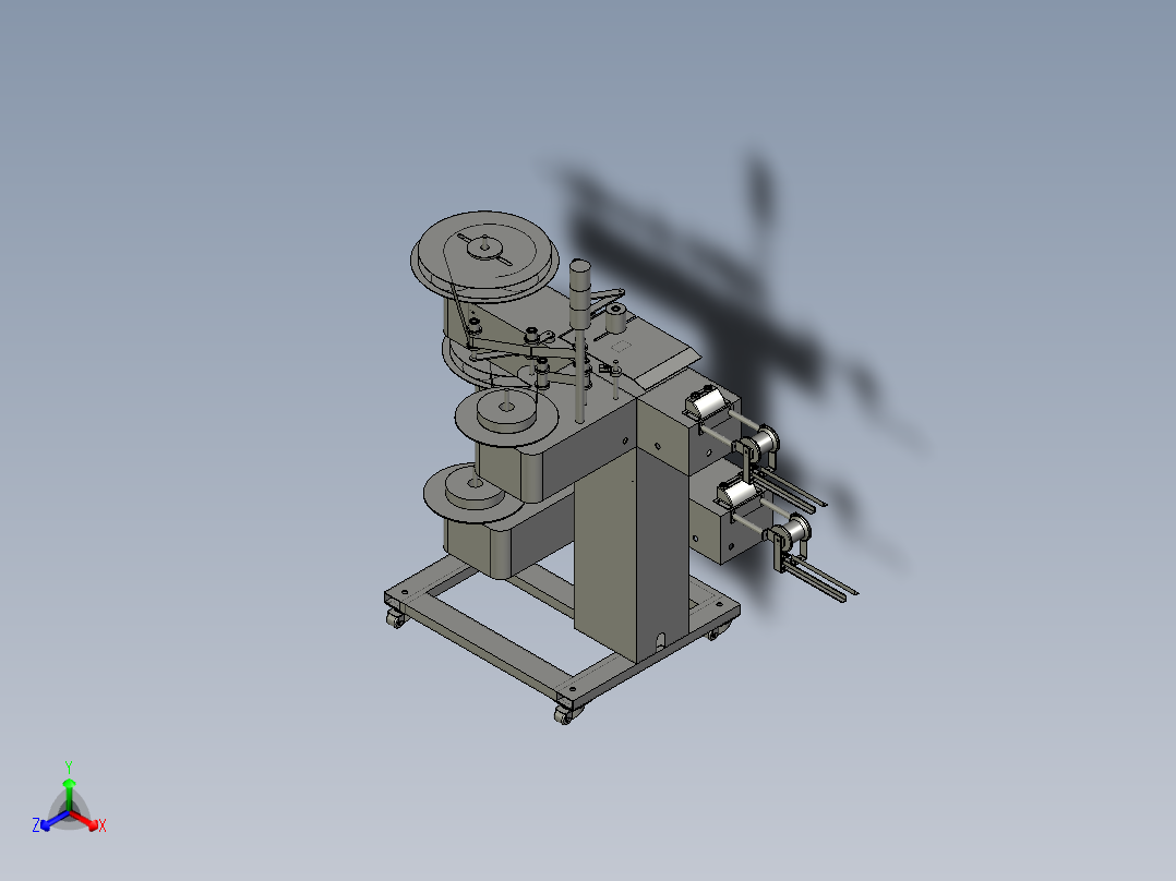 卧式双层收料架（冲压行业）3D模型
