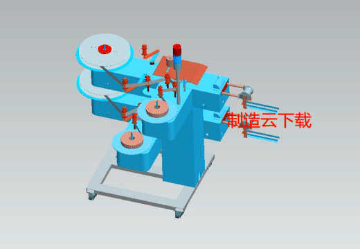 卧式双层收料架（冲压行业）3D模型缩略图