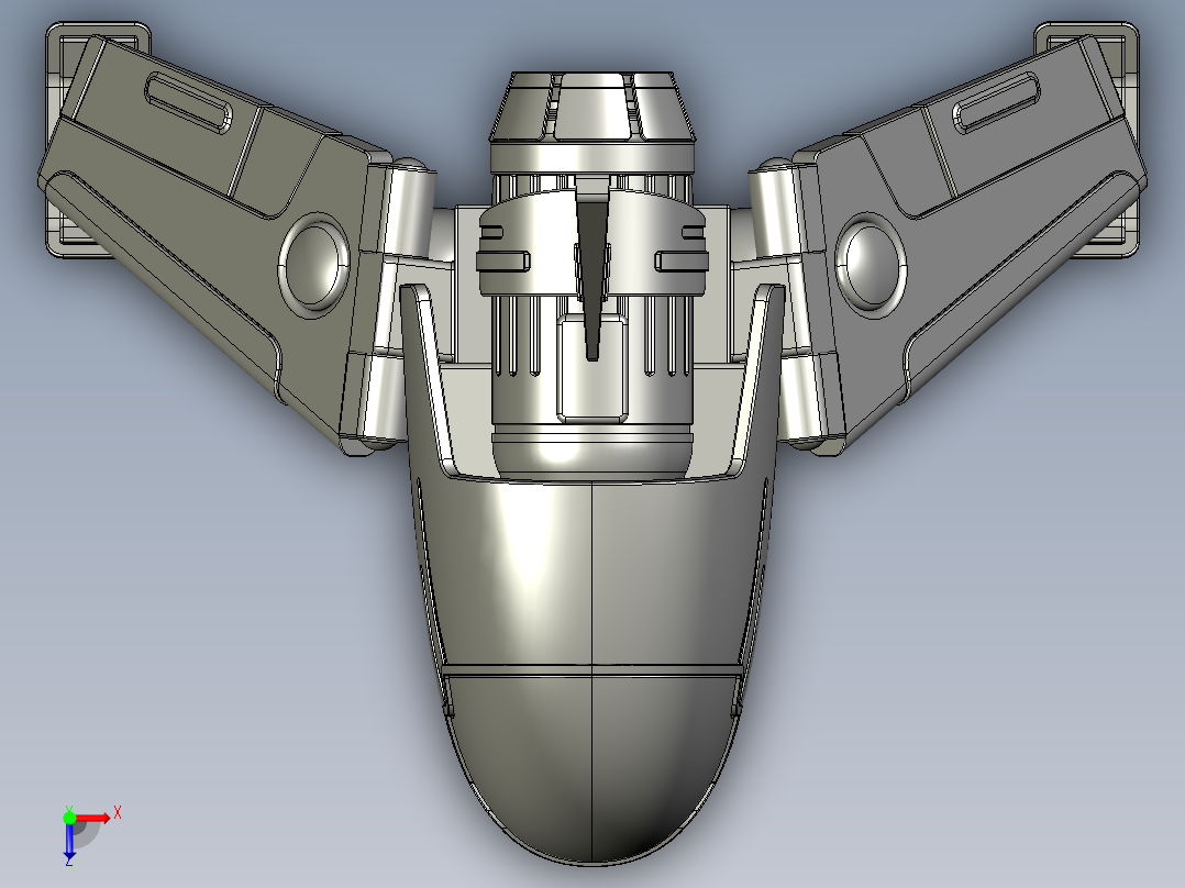 喷气无人机俯视图