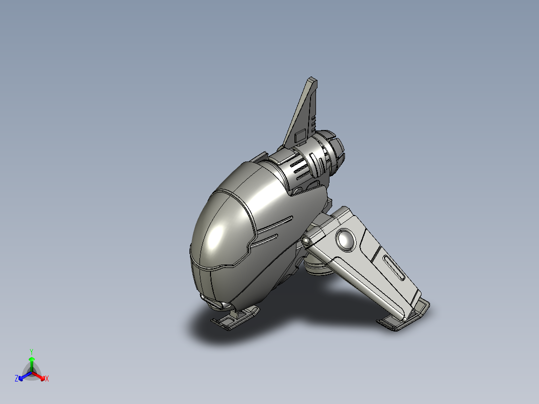 喷气无人机正等轴测图