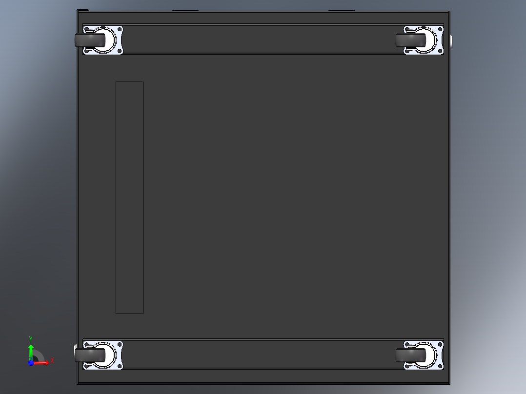 600X600X1200网络机柜，全套源文件前视图