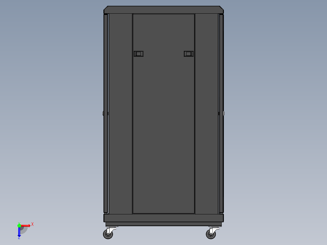 600X600X1200网络机柜，全套源文件俯视图