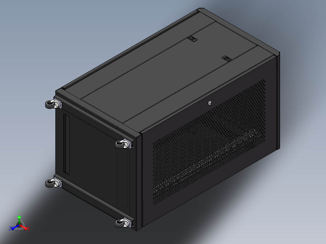 600X600X1200网络机柜，全套源文件正等轴测图