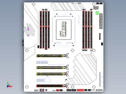 华硕电路板前视缩略图