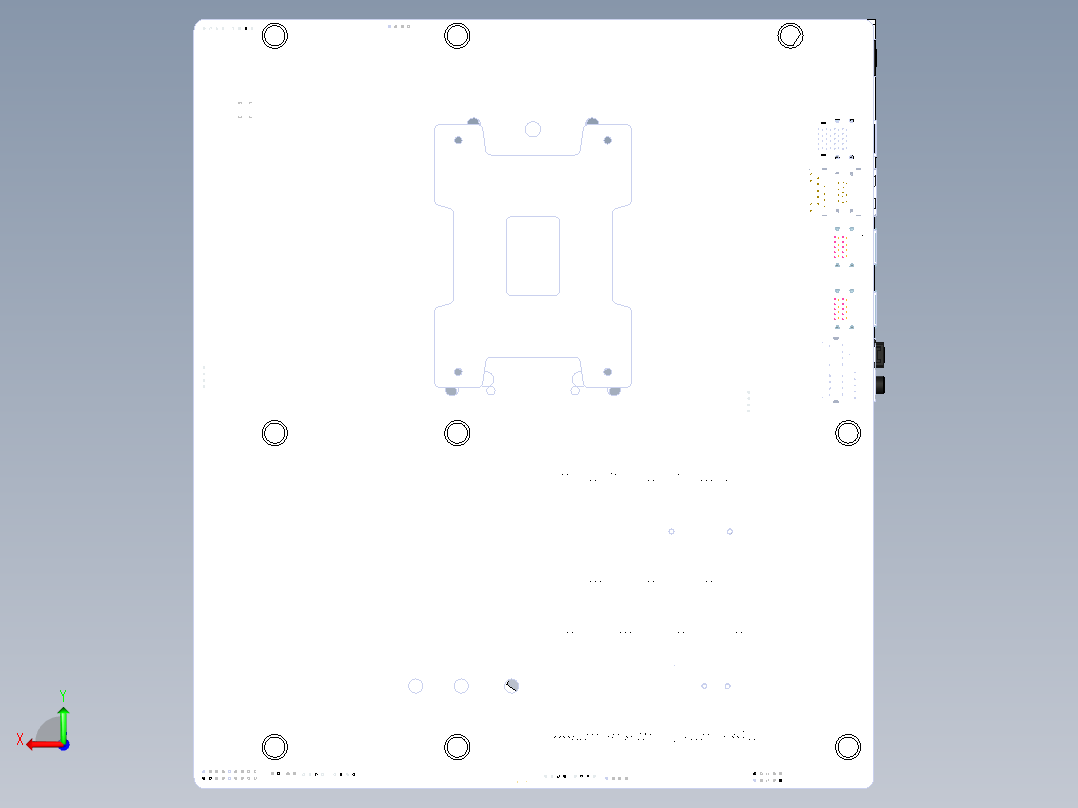 华硕电路板后视图