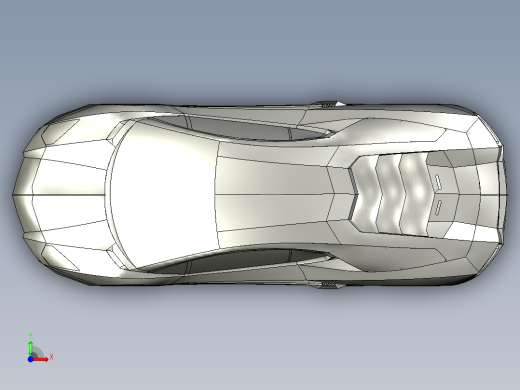 简易版 兰博基尼 Lamborghini Aventador模型外观3D图纸前视缩略图