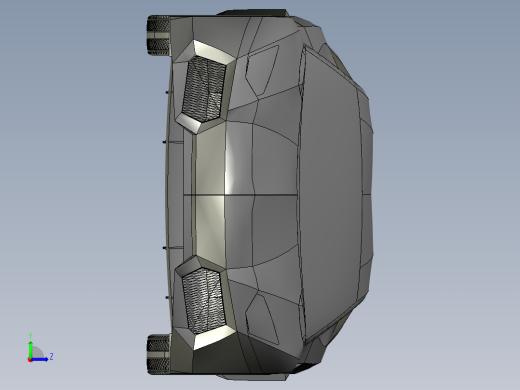 简易版 兰博基尼 Lamborghini Aventador模型外观3D图纸左视缩略图