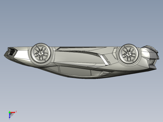 简易版 兰博基尼 Lamborghini Aventador模型外观3D图纸俯视缩略图