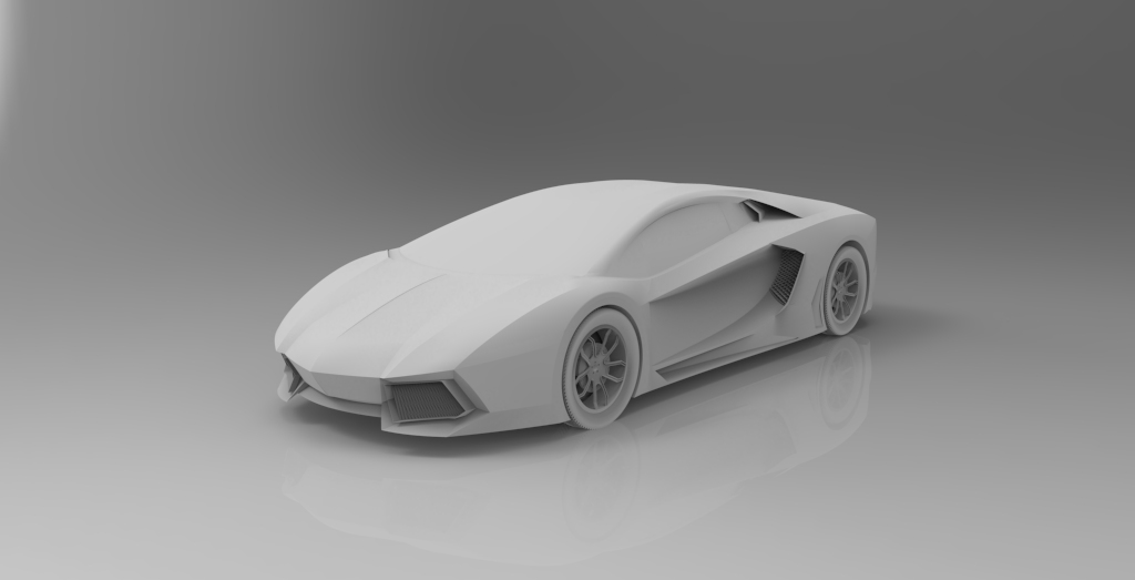 简易版 兰博基尼 Lamborghini Aventador模型外观3D图纸