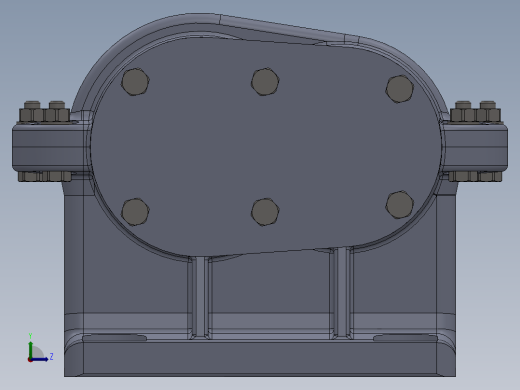 轮轴上的一级圆柱直齿轮箱3D图纸 Solidworks设计 附STEP IGS左视缩略图