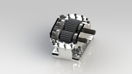 轮轴上的一级圆柱直齿轮箱3D图纸 Solidworks设计 附STEP IGS缩略图