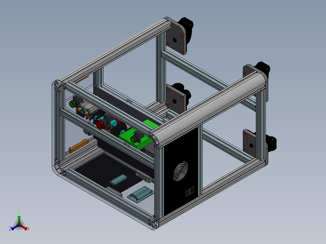 137电控一体车(1)正等轴测图