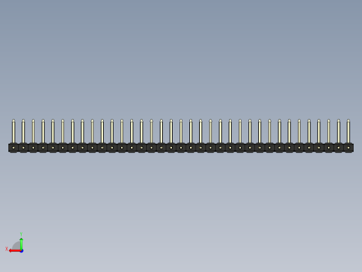 彩色公排针 100mil 2.54mm 系列-DS1022_black_35p_100mil_TypeU_rev1.0后视缩略图