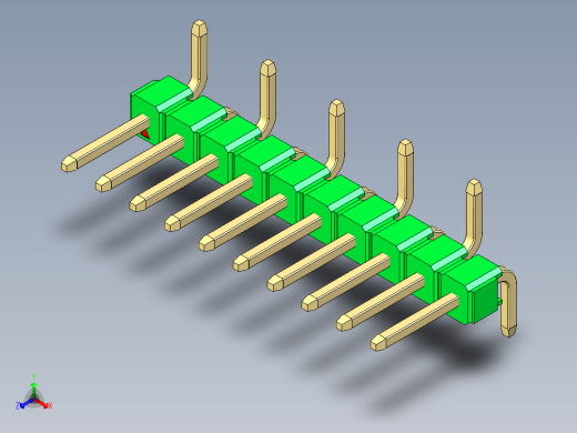 彩色公排针 100mil 2.54mm 系列-DS1022_green_10p_100mil_Type_SMT_R1_rev1.0