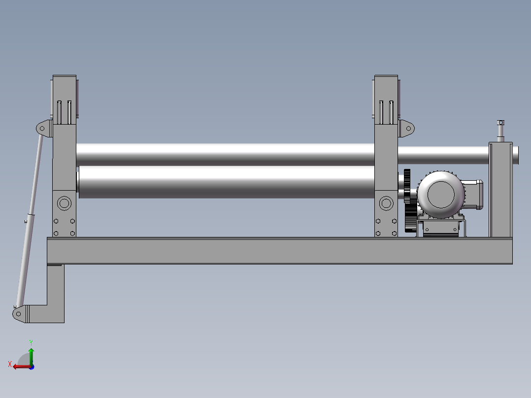 161全自动钢板辊压机床后视图