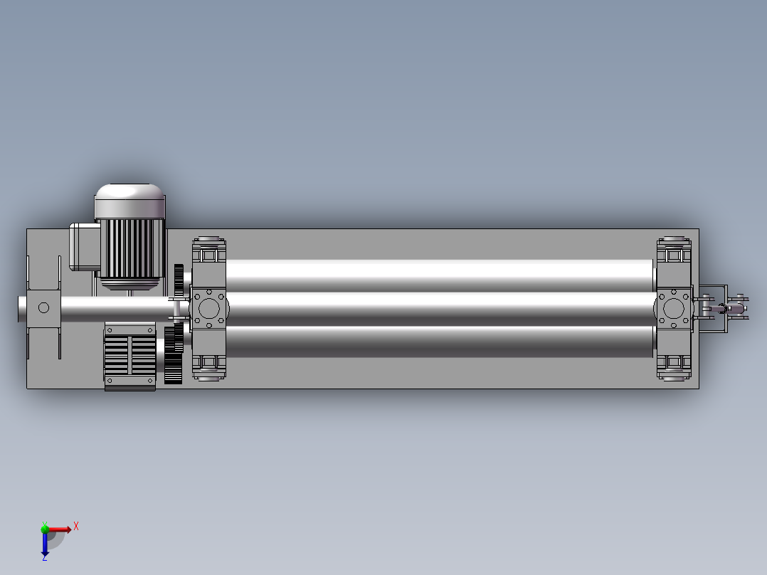 161全自动钢板辊压机床俯视图