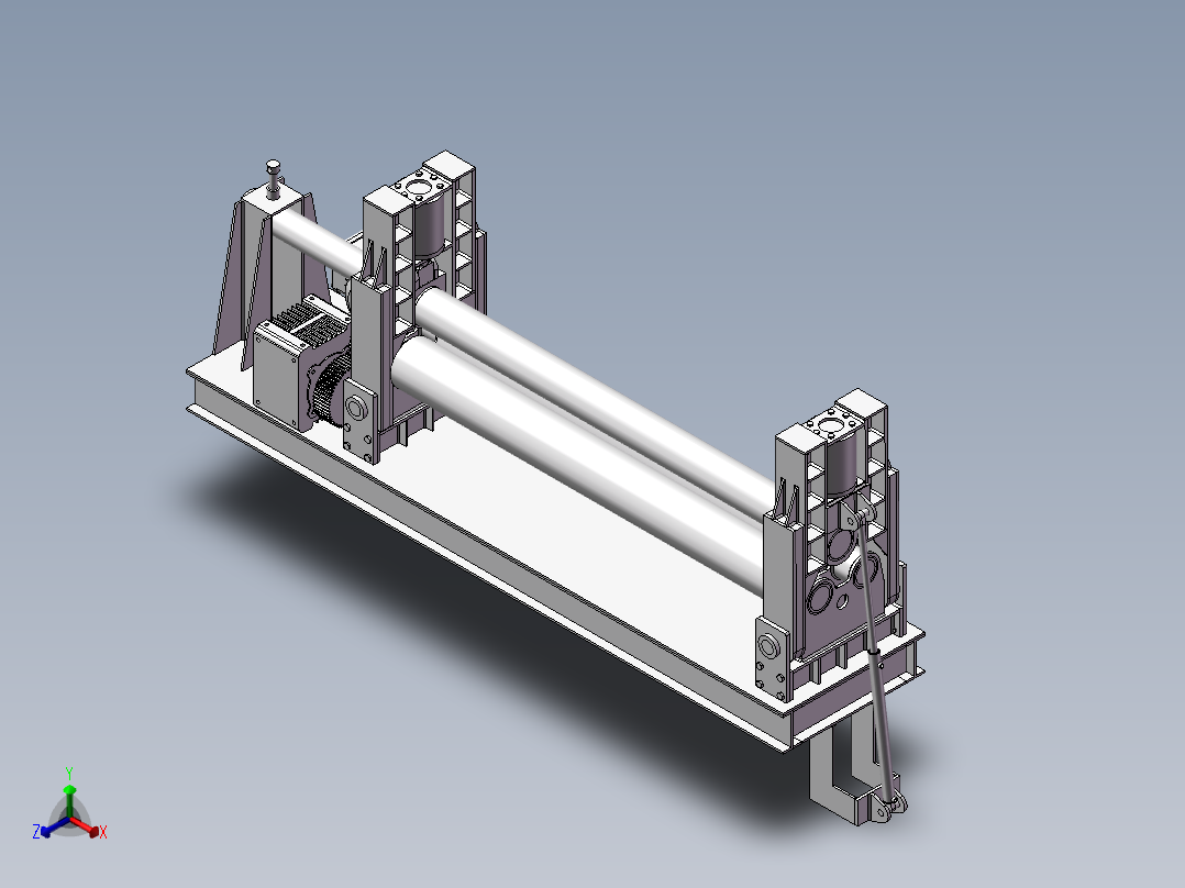 161全自动钢板辊压机床正等轴测图
