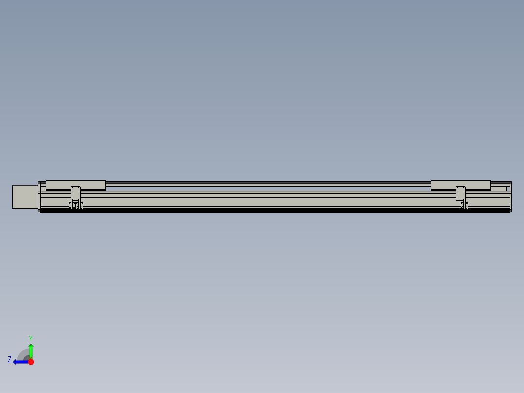 直线模组LHB21-L40-S1450-R(B)设计图纸右视图